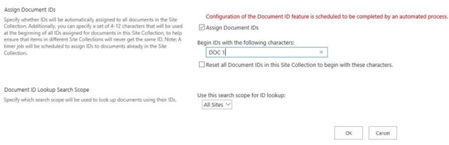 Begin IDs with the following characters